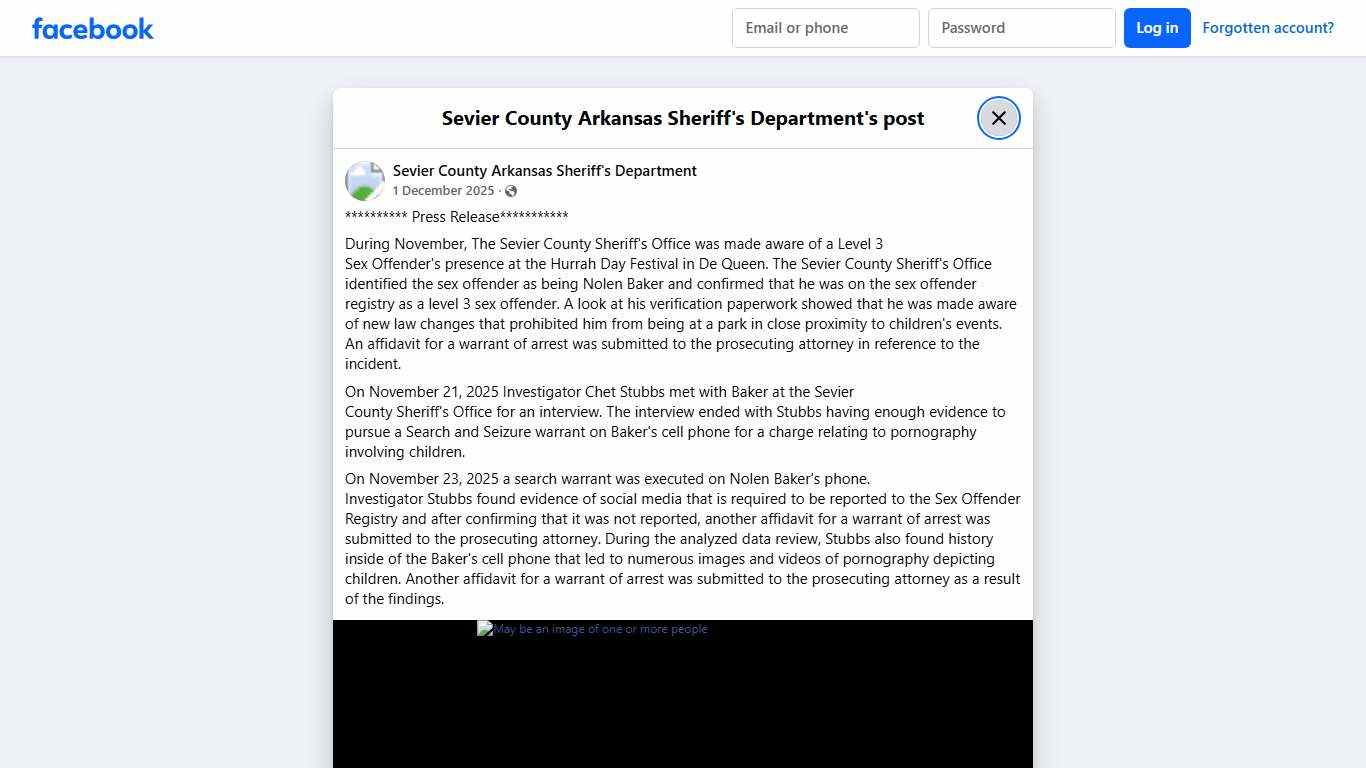 **********... - Sevier County Arkansas Sheriff's Department Facebook